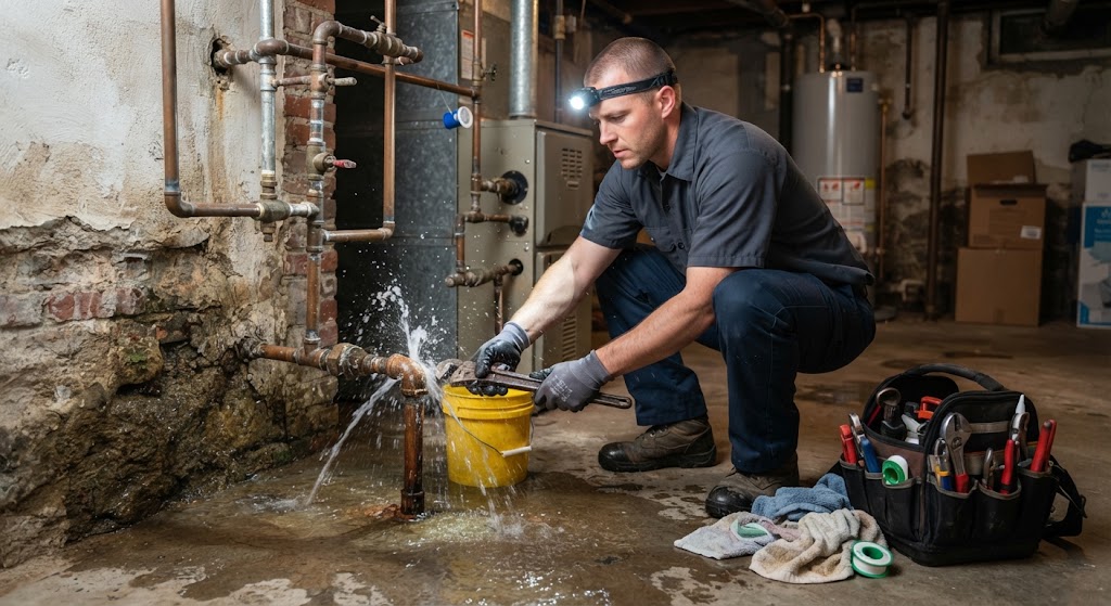 Professional leak detection Winslow NJ specialist using acoustic test gear