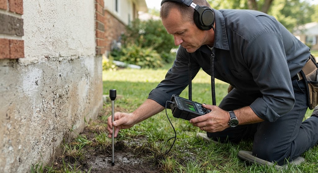 Electronic valve locator and acoustic test equipment for lawn irrigation
